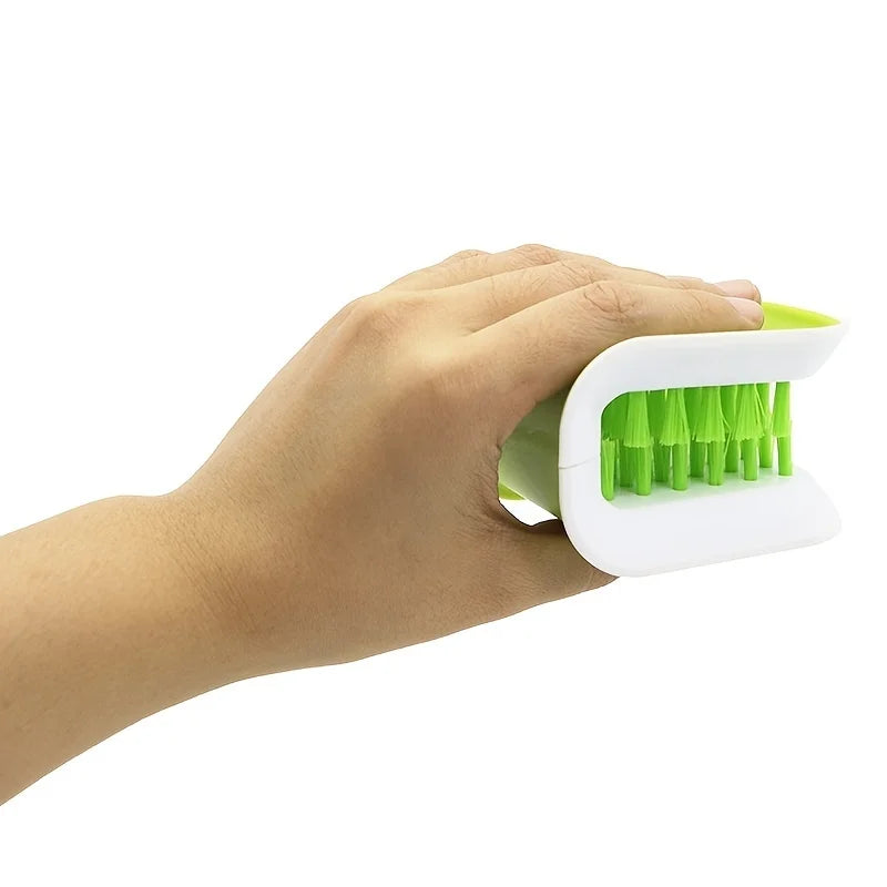Car Interior Seat Belt Cleaning Brush Special Tool Double-Sided U-Shaped Folding Tray Sponge Diamond Brush Seat Belt Handguard